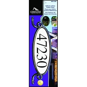 Solar Group MBPLAQ0B Reflective Address Number Plaque, Black