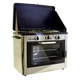 Click here to buy Camp Chef Camping Outdoor Oven with 2 Burner Camping Stove.