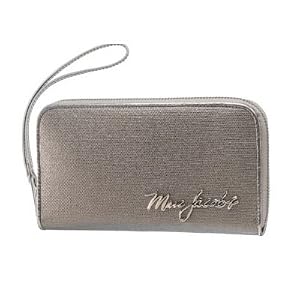 Marc by Marc Jacobs Silver Metallic Canvas Long Wallet : beverly hills fashion marc by marc jacobs marc jacobs celebrity