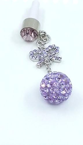 Swarovski Crystal 3D "Crystal Ball" Charm and Earphone Jack Dust Cover for Mobile Phone (DZQSJ-FCS-1-B)