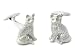 Cat Cufflinks with Swarovski Eyes by SAFARI picture