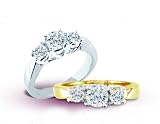 14K Platinum Diamond Three-Stone Ring - GH SI - 0.25 Ct. to 2.00 Ct.