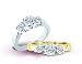 14K Platinum Diamond Three-Stone Ring - GH SI - 0.25 Ct. to 2.00 Ct.