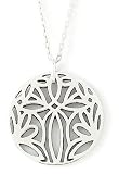 Sterling Silver Filigree Circle Cross Pendant by Bob Siemon, 18"