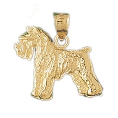 Cheap Girls Jewelry Dazzlers Solid 14k Gold Schnauzer Dog Charm Pendant Available in three colors from jewelsberry (weights: 2.2 grams only) For Sale