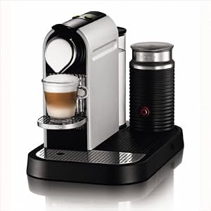 Nespresso CitiZ C120 Automatic and programmable coffee quantity(Espresso and Lungo)w/frother Aluminum 9.3 x 10.9 x 14.6 in water tank: 34 oz