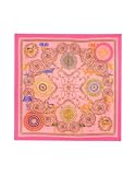 Versace Signature Ornamental Furniture Silk Square Scarf Pink