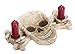 Skull W/ Cross Bones Plate - Collectible Skeleton Gothic Candle Holder