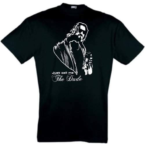 THE BIG LEBOWSKI T-SHIRT THE DUDE KULT BOWLING S-XXL, schwarz, XL