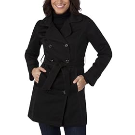 Merona® Women's Long Trench Coat - Ebony