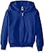 Hanes Boys' EcoSmart Full Zip Hooded Jacket, Deep Royal, Medium