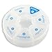 Arbor Home MXY Round 7 Days Pill Box Organizer for Medicine Travel White Case Weekly Holder