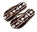 Locals Flip Flops -Honu Turtle Pattern Brown