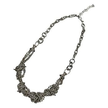 Tangled Tightrope Silver Necklace (Metal Element)