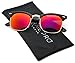 WearMe Pro - Clubmaster Style Sunglasses Retro Mirror Lens Sunglasses