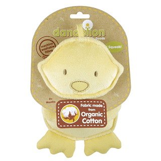 Dandelion Organic Toy Squeaker, Duck
