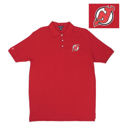 Antigua New Jersey Devils Classic Pique Polo - NJ Devils Dark Red Large