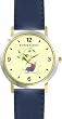 Peter Piper (Mouse) - from Mother Goose by Artist: Sylvia Long - WATCHBUDDY&reg; DELUXE TWO-TONE THEME WATCH - Arabic Numbers - Blue Leather Strap-Size-Large ( Men's Size or Jumbo Women's Size )