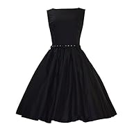 Cotton Bubble Dress Flared-Skirt Vintage Belted Fitted Tank Prom Dress/Party Dress/Tunic 