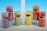 Temptations Layered Pillar Candle 15cm X 7cm - Sweet Scented (010249) 2/set