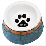 Blue Jean Ceramic Pet Bowl (Case of 8)