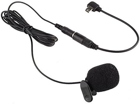 Omnidirectional Lavalier Condenser Microphone with 3.5mm Mic Adapter for Gopro Hero 4 3+ 3 2 and other DSLRs Camcorders