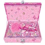 Pecoware BUTTERFLY PINK Jeweled Trinket Box w/ Lock and keys! (Stickers, pencil, notebook and more)