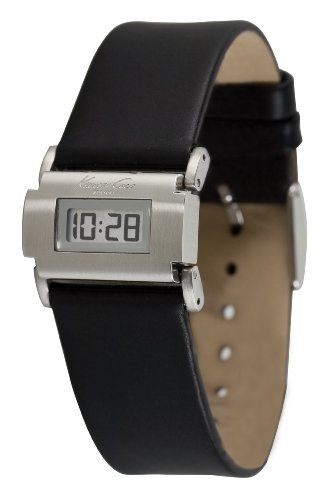 41mAvPkp2iL Kenneth Cole Womens Quartz Digital Black Leather Watch