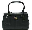 AUTHENTIC COACH HAMPTONS LEATHER MEDIUM CARRYALL 11047 (Black)