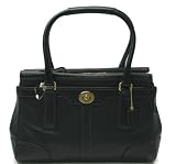 AUTHENTIC COACH HAMPTONS LEATHER MEDIUM CARRYALL 11047 (Black)
