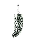 Charm "Zahn" mit schwarzen Zirkonia
