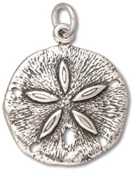 Genuine Raposa Elegance (TM) Round Sand Dollar Charm Pendant (20 x 17 mm). 100% Satisfaction Guaranteed.