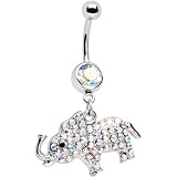 Aurora Gem Good Luck Elephant Belly Ring