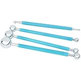 Outop 4pcs Metal Ball Fondant Cake Decorating Sugarcraft Gumpaste Flower Modelling Mold