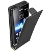 mumbi PREMIUM ECHT Leder Flip Case Sony Xperia U Tasche