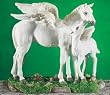 Mare and Foal Pegasus Figurine - Cold Cast Resin - 7'' Height