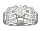 EGL Certified 1.29ct Diamond Engagament Ring 14kt White Gold