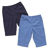 Gerber Two Pack Cargo Pant, Navy and Turquoise Boy