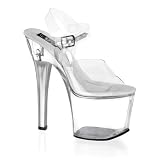 41mB4ZfZE8L. SL160  Treasure Chest Exotic Dancers Shoes Stripper Shoes Hidden Compartment Sexy High Heel Shoes Ankle Strap Clear / Clear