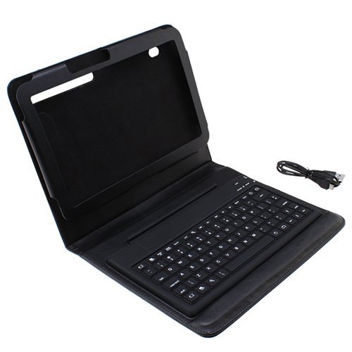 GSAStore ™ Super Quality Wireless Waterproof Slim 2.0 Bluetooth Keyboard For Motorola XOOM – Built In Tablet Padded Protection Cover, Folio Stand
