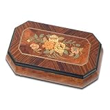 Buy Elongated Cut-Off Corners Reuge Beautiful Floral Musical Jewelry Box