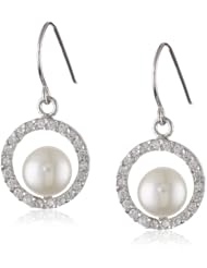 Bella Pearl Fancy Round Dangling Earrings