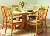 Dakota Solid Wood 7 Piece Dining Set - Beech