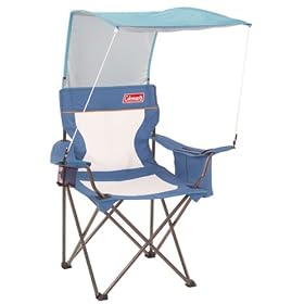 Coleman XL Mesh Quad Chair with SunShade and Cooler (Niagara Arctic) by 