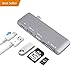 USB Type C Hub Adapter, Yuanj 5 in 1 Multi-Port USB 3.0 Type-C Adapter with 1 USB 3.0 Port, 1 USB 2.0 Port, SD/Micro Card Reader and USBC Charging Port, Type-C USB for MacBook Pro and More - Aluminum
