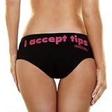 Hustler Women's I Accept Tips Screen Print Booty Short