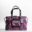 NEW AUTHENTIC COACH POPPY TARTAN BOOK CONVERTIBLE TOTE HANDBAG