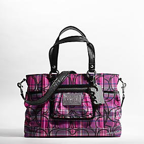 NEW AUTHENTIC COACH POPPY TARTAN BOOK CONVERTIBLE TOTE HANDBAG