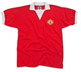 Score Draw Official Retro Manchester United 1973 No7 Shirt - Large