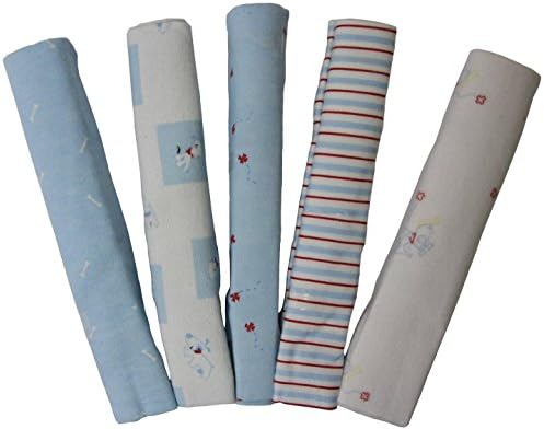Big Oshi Baby Essentials 5 Pack Flannel Receiving Blankets